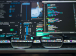 glasses and pc